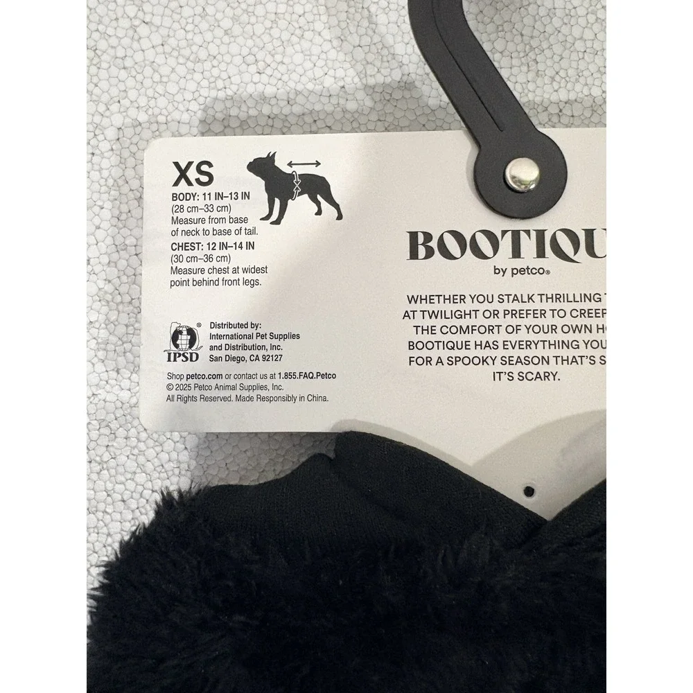 Bootique Petco Dog Halloween Black/Green Spider Costume Size XS
